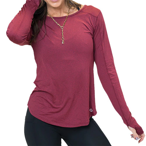 Performance Long Sleeve Shirt | Pomegranate - Image 6