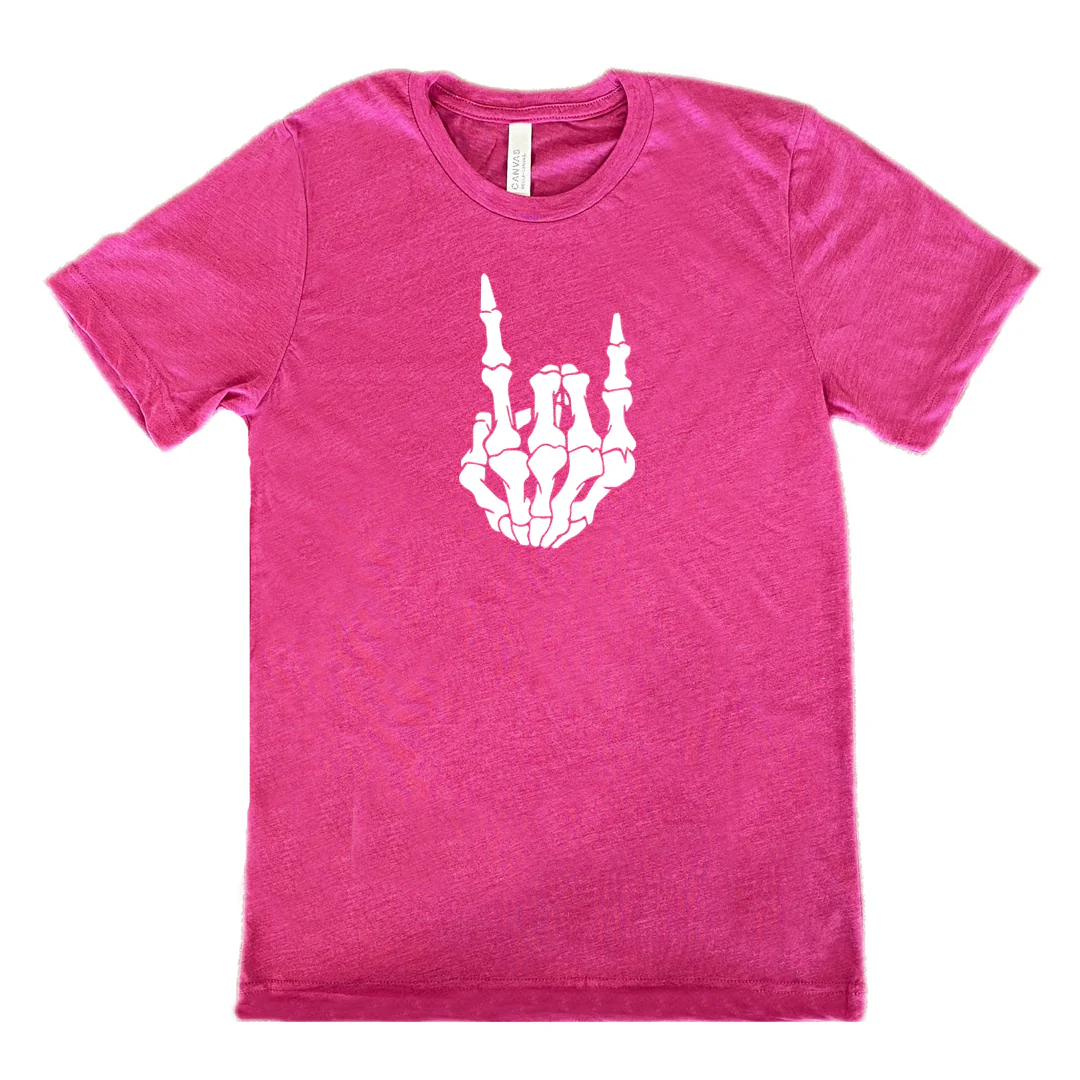 Rocker Skeleton Hand Shirt Unisex - Image 9