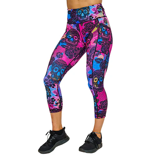 Rose Skull Leggings - Image 5