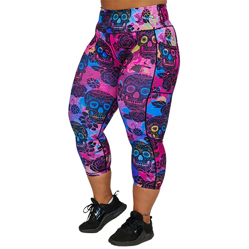 Rose Skull Leggings - Image 8