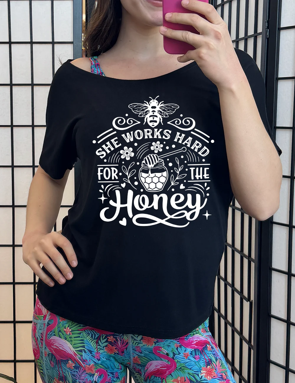 She Works Hard For The Honey | Slouchy Tee