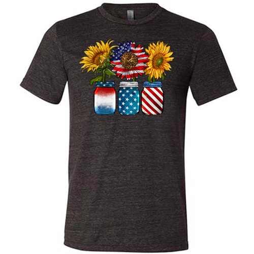 Sunflower Mason Jars Shirt Unisex - Image 2