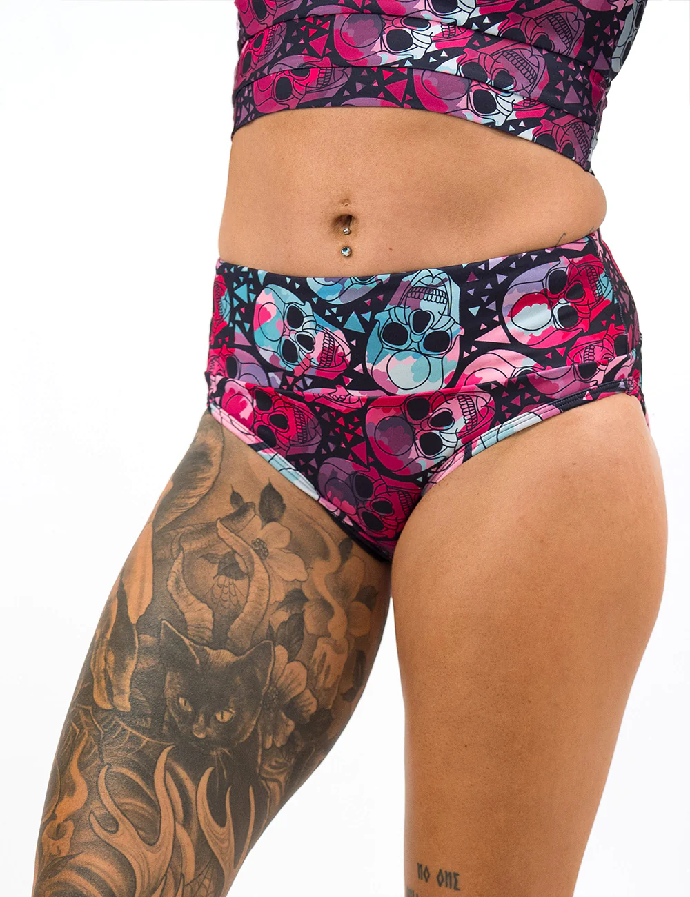 Swimsuit Bottom | Vibrant Skulls Coastline - Image 6