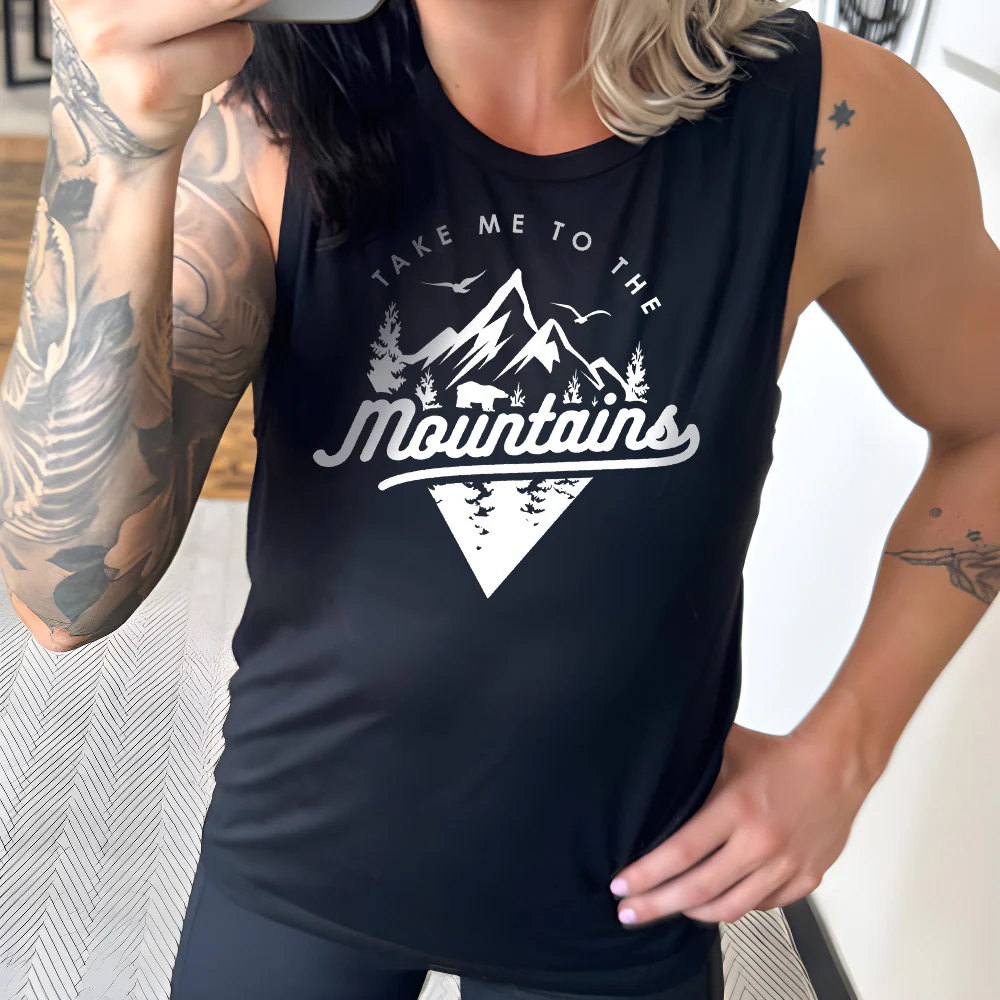 Take Me To The Mountains Muscle Tank