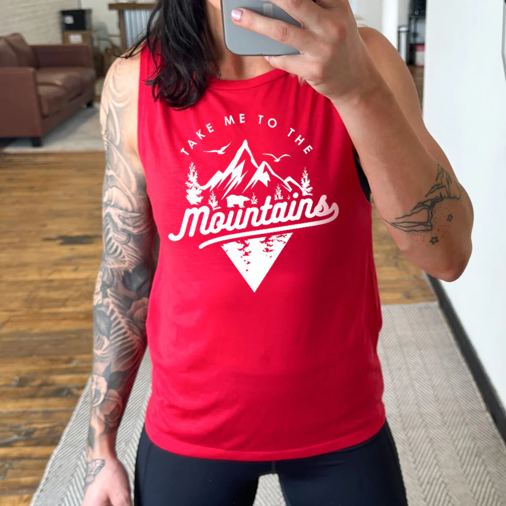 Take Me To The Mountains Muscle Tank - Image 3