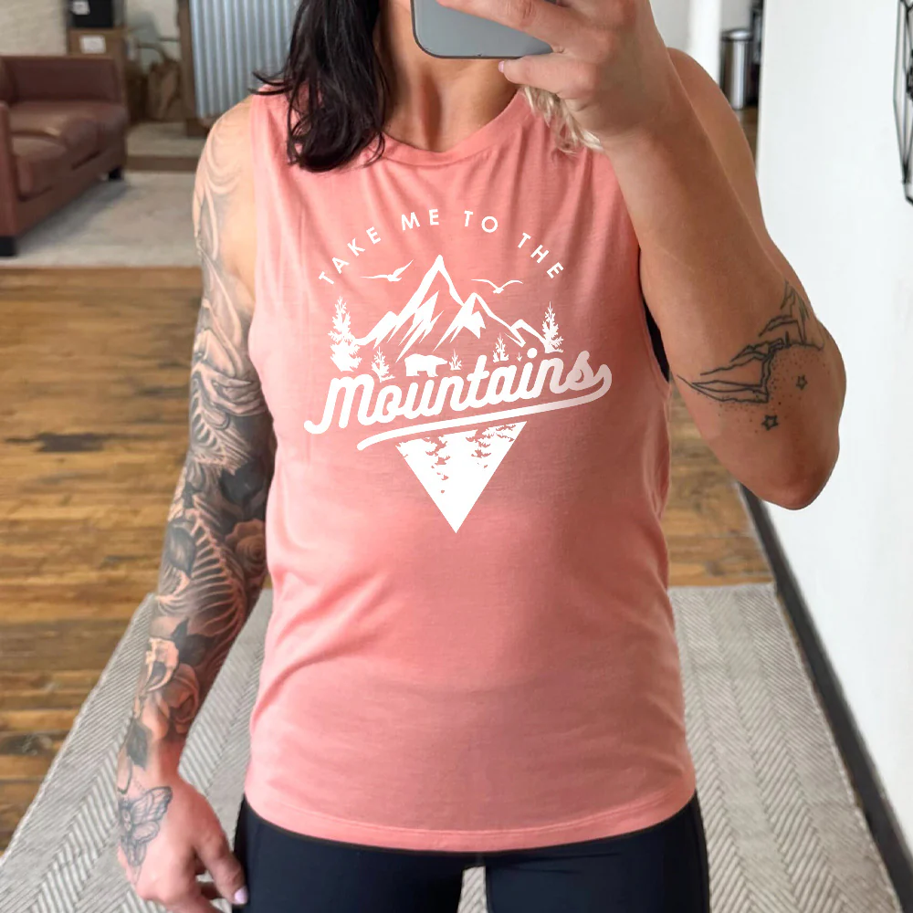 Take Me To The Mountains Muscle Tank - Image 4