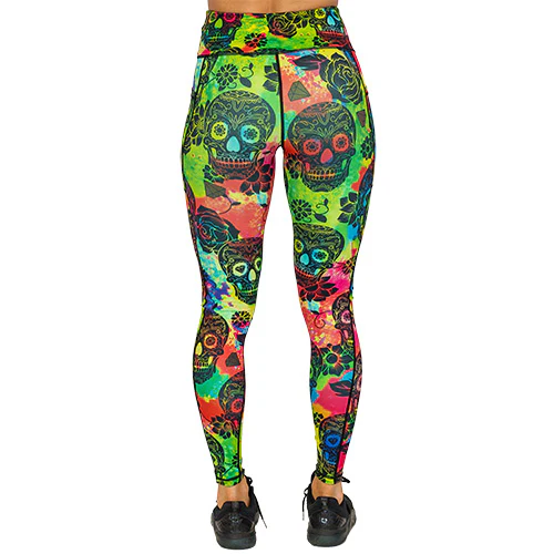 Tie Dye Skull Leggings - Image 11