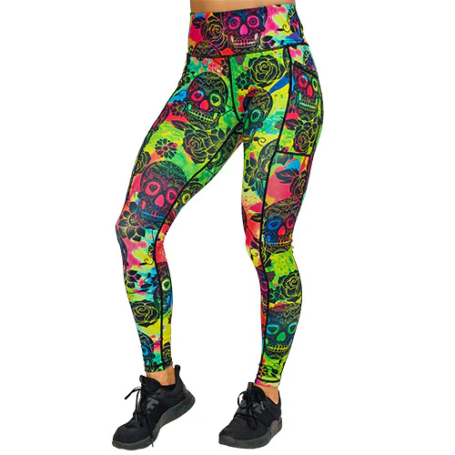 Tie Dye Skull Leggings - Image 12