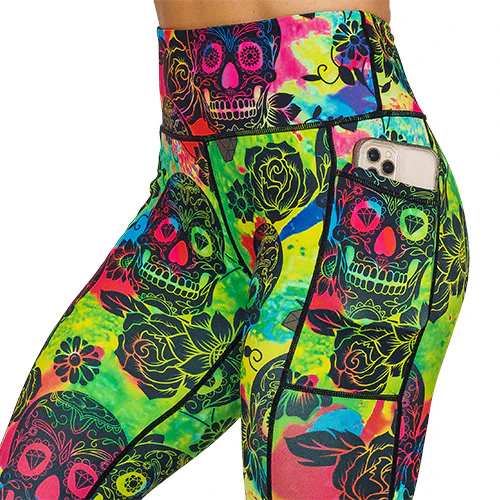 Tie Dye Skull Leggings - Image 13