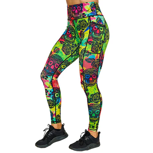 Tie Dye Skull Leggings - Image 14