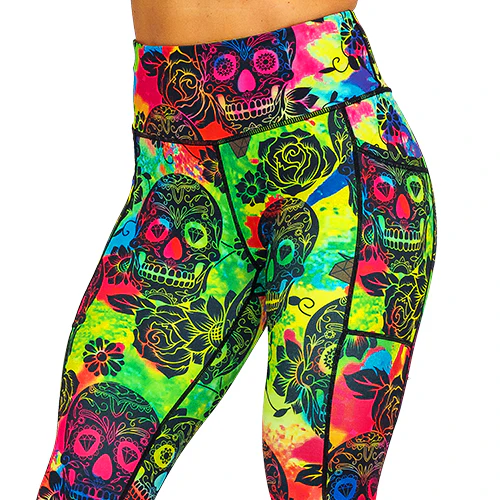 Tie Dye Skull Leggings - Image 3