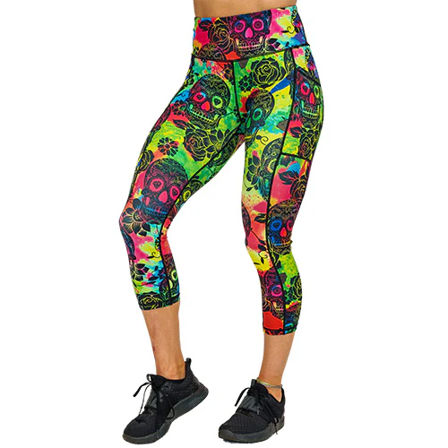 Tie Dye Skull Leggings - Image 5