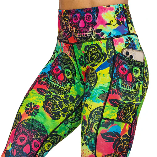 Tie Dye Skull Leggings - Image 6