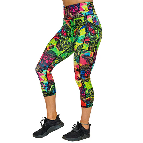 Tie Dye Skull Leggings - Image 7