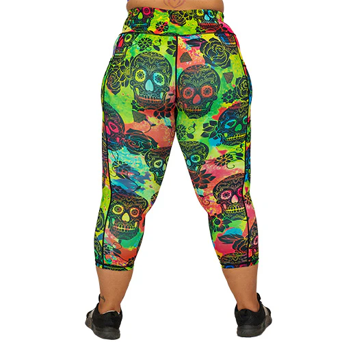 Tie Dye Skull Leggings - Image 8