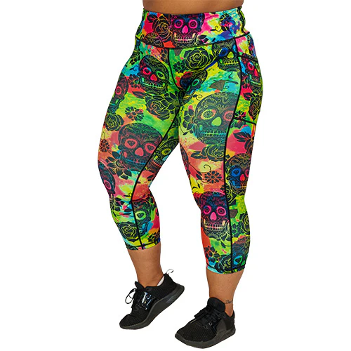 Tie Dye Skull Leggings - Image 9