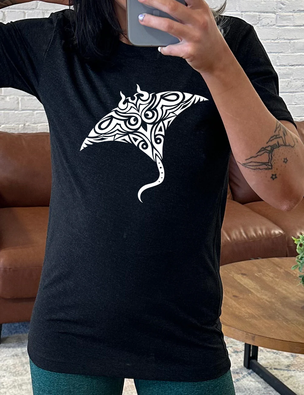 Tribal Manta Ray Shirt Unisex